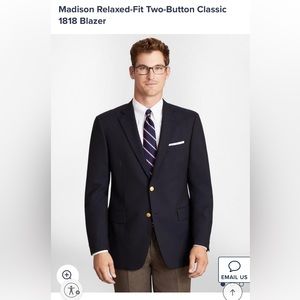 Madison Relaxed-Fit Two-Button Classic 1818 Blazer - size 38R
